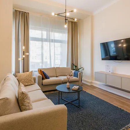 120Qm Mygold Apartment 2 Bathrooms Balcony Up To 9 Guests Apartament Berlin